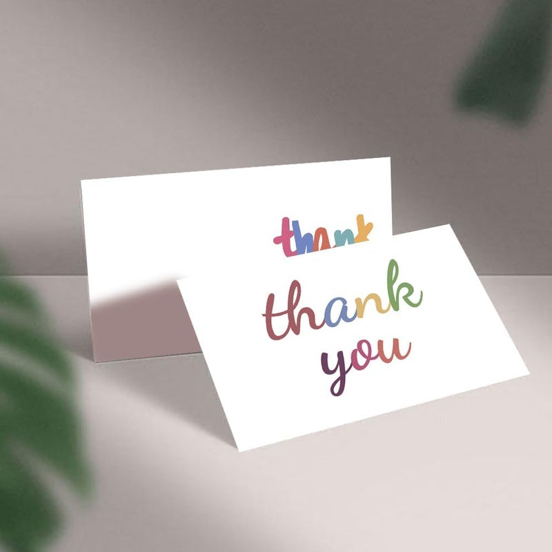 WEIZHEN Mini Thank You Card 240-Count Thank You for Your Order Cards - Thank You For Supporting My Business Cards, 6 Styles - 2" x 3.5" Small Customer Appreciation Cards for Shops, Online Retailers, Business Owners - Image 4